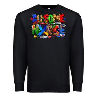 Black ausome autism nurse Premium Sweatshirt - Zillion Design Studio
