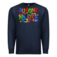 Navy ausome autism nurse Premium Sweatshirt - Zillion Design Studio