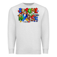 Oatmeal Heather ausome autism nurse Premium Sweatshirt - Zillion Design Studio