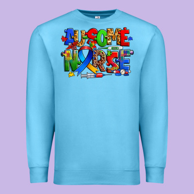 Ausome Autism Nurse Premium Sweatshirt Designed By Zillion Design Studio