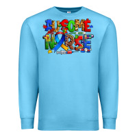 Ocean Blue ausome autism nurse Premium Sweatshirt - Zillion Design Studio