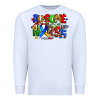 White ausome autism nurse Premium Sweatshirt - Zillion Design Studio