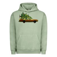 Pigment Oil Green christmas vacation car Urban Hoodie - Jasminsmagicworld