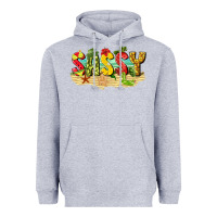 Heather Grey sassy beach Heavyweight Hoodie - texasbilliewilder