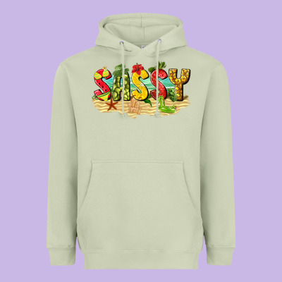 Sassy Beach Heavyweight Hoodie Designed By Texasbilliewilder