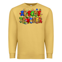 Antique Gold ausome autism teacher Premium Sweatshirt - Zillion Design Studio