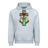 Heather Grey cross faith Urban Hoodie - BarkalooDesign