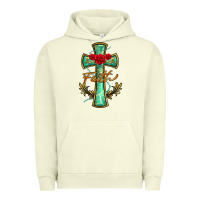 Pigment Pistachio cross faith Urban Hoodie - BarkalooDesign