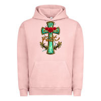 Pigment Salmon cross faith Urban Hoodie - BarkalooDesign