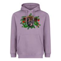 Lavender Christmas highland calf Heavyweight Hoodie - RanaPortraitStore