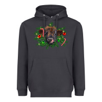 Smoke Christmas highland calf Heavyweight Hoodie - RanaPortraitStore