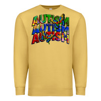 Antique Gold autism autism autism Premium Sweatshirt - Zillion Design Studio