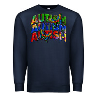 Navy autism autism autism Premium Sweatshirt - Zillion Design Studio