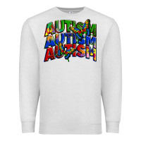 Oatmeal Heather autism autism autism Premium Sweatshirt - Zillion Design Studio