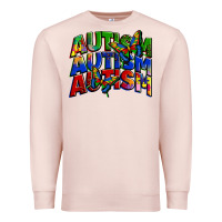 Pale Pink autism autism autism Premium Sweatshirt - Zillion Design Studio
