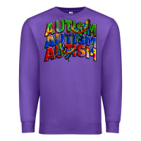 Purple autism autism autism Premium Sweatshirt - Zillion Design Studio