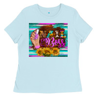 Baby Blue nail boss tumbler Ladies Tee - BarkalooDesign
