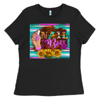 Black nail boss tumbler Ladies Tee - BarkalooDesign