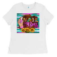White nail boss tumbler Ladies Tee - BarkalooDesign