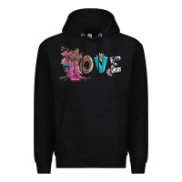Black valentines day love and boots Premium Hoodie - AdoDesignShop
