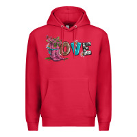 Cardinal valentines day love and boots Premium Hoodie - AdoDesignShop
