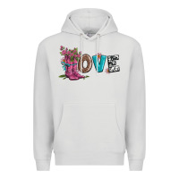 Dove Grey valentines day love and boots Premium Hoodie - AdoDesignShop