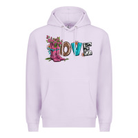 Lilac valentines day love and boots Premium Hoodie - AdoDesignShop