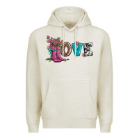 Oatmeal Heather valentines day love and boots Premium Hoodie - AdoDesignShop