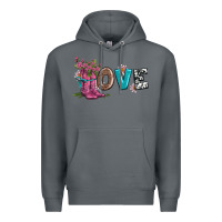 Rock valentines day love and boots Premium Hoodie - AdoDesignShop