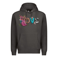 Smoke valentines day love and boots Premium Hoodie - AdoDesignShop