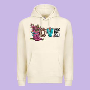 Valentines Day Love And Boots Premium Hoodie Designed By Adodesignshop