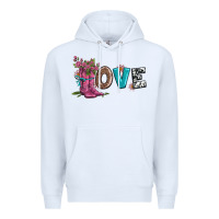 White valentines day love and boots Premium Hoodie - AdoDesignShop