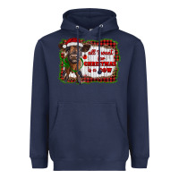 Navy all i want for christmas is a cow highland calf Heavyweight Hoodie - RanaPortraitStore