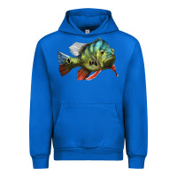Cobalt Peacock Bass Illustrations Urban Hoodie - LillyAllenDesigns