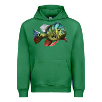 Emerald Peacock Bass Illustrations Urban Hoodie - LillyAllenDesigns