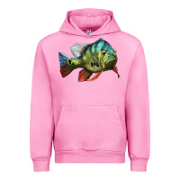 Fuchsia Pink Peacock Bass Illustrations Urban Hoodie - LillyAllenDesigns