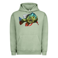 Pigment Oil Green Peacock Bass Illustrations Urban Hoodie - LillyAllenDesigns