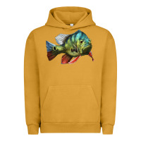 Pigment Peanut Butter Peacock Bass Illustrations Urban Hoodie - LillyAllenDesigns