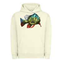 Pigment Pistachio Peacock Bass Illustrations Urban Hoodie - LillyAllenDesigns