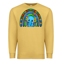 Antique Gold autism elephant rainbow Premium Sweatshirt - Zillion Design Studio