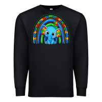 Black autism elephant rainbow Premium Sweatshirt - Zillion Design Studio