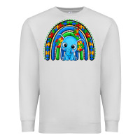 Dove Grey autism elephant rainbow Premium Sweatshirt - Zillion Design Studio