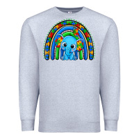 Heather Grey autism elephant rainbow Premium Sweatshirt - Zillion Design Studio