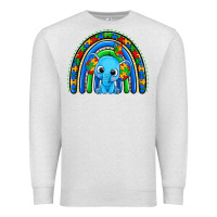 Oatmeal Heather autism elephant rainbow Premium Sweatshirt - Zillion Design Studio