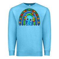 Ocean Blue autism elephant rainbow Premium Sweatshirt - Zillion Design Studio