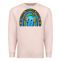 Pale Pink autism elephant rainbow Premium Sweatshirt - Zillion Design Studio