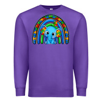 Purple autism elephant rainbow Premium Sweatshirt - Zillion Design Studio
