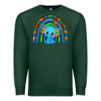 Sports Green autism elephant rainbow Premium Sweatshirt - Zillion Design Studio