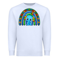 White autism elephant rainbow Premium Sweatshirt - Zillion Design Studio