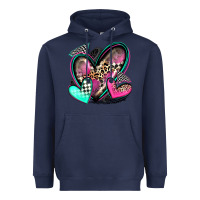 Navy race hearts Heavyweight Hoodie - Zillion Design Studio